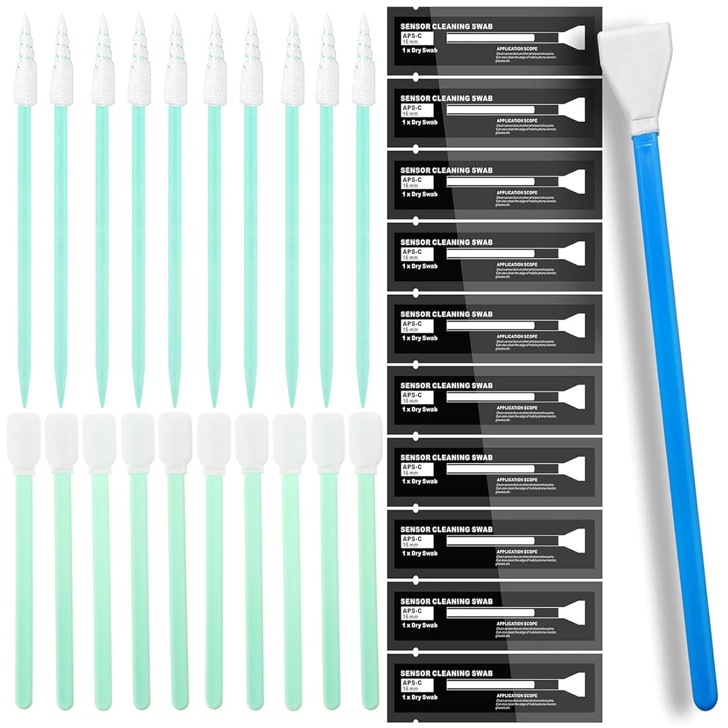 30Pcs Camera Cleaning Kit, Lens Cleaner and Sensor Kit for Mirrorless Camera, DSLR Photography Equipment Maintenance, Professional Camera Accessories for Travel and Outdoor Shooting