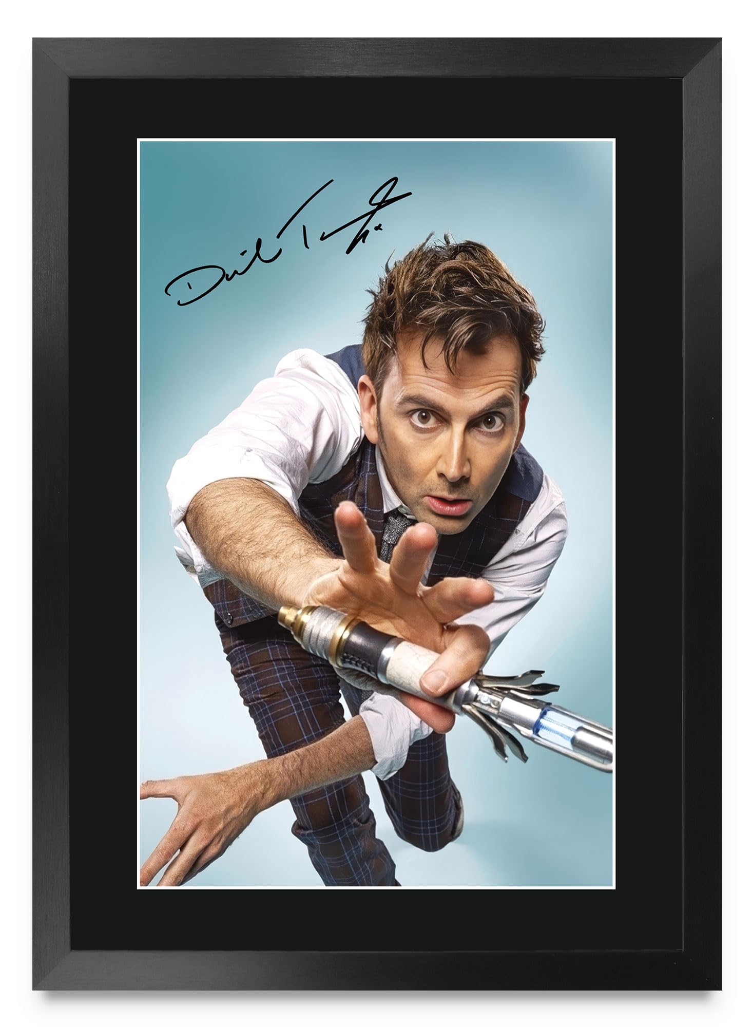 HWC Trading David Tennant Dr Who Gifts Printed Signed Autograph Picture for TV Show Fans - A3 Framed (ID-006177)
