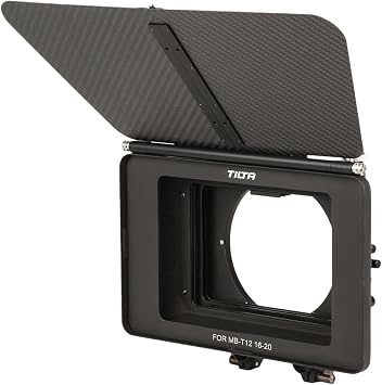 Ikan MB-T12 Three Stage 4 x 5.65 Carbon Fiber Clamp On Matte Box with 15mm Rod Adapter, Black