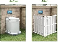 Vista 3 de Paneles de valla de vinilo, 2 unidades de valla de privacidad para piquetes al aire libre, 2 paneles de valla de PVC blanco, 48 pulgadas de alto x