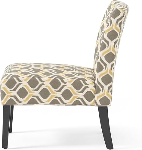 Miniatura 7 de Christopher Knight Home Kassi - Juego de 2 sillas decorativas de tela, color amarillo y gris