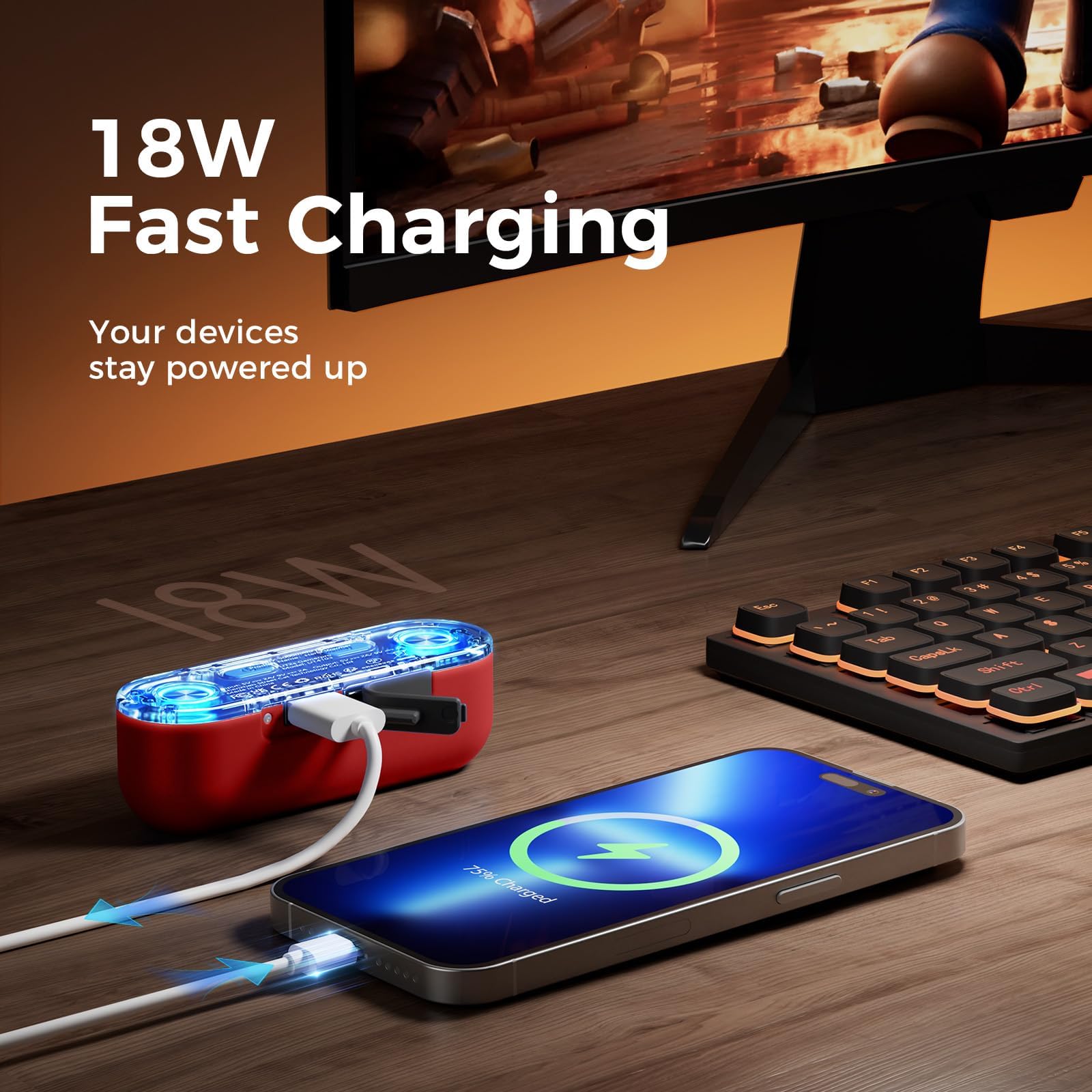 OCOOPA Scaldamani Ricaricabile, 2 * 5000mAh Scaldamani Magnetico Diviso, Riutilizzabile Elettrico Scaldamani USB Portatile Power Bank, Calore con 4 Livelli per Raynauds e all'Aperto