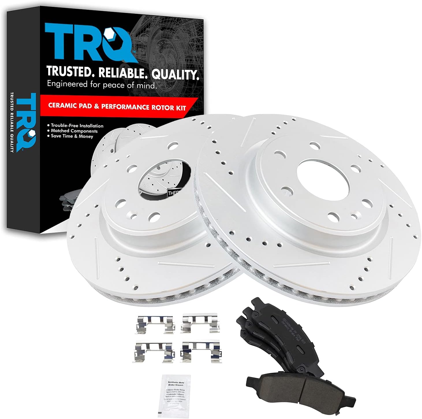 Front brake pad & rotor kit for Buick Enclave & peers