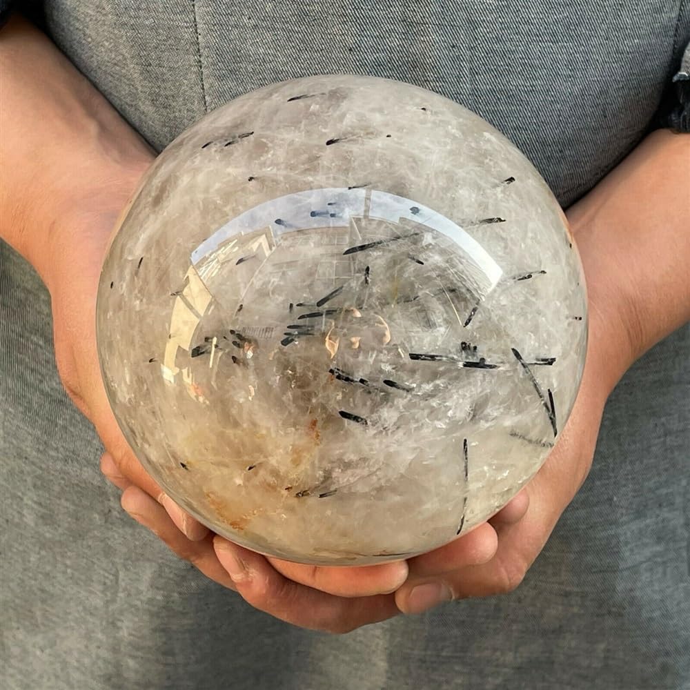 DPURPIWADY Marine Jasper Sphere Polishend Quartz Crystal Ball Ornaments (Size : 100-120mm)