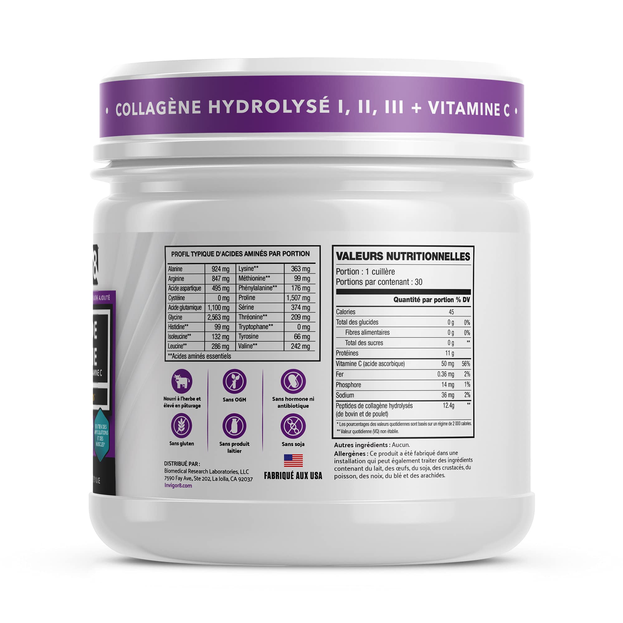 INVIGOR8 Collagen Peptides Weight Loss Formula Hydrolyzed Collagen