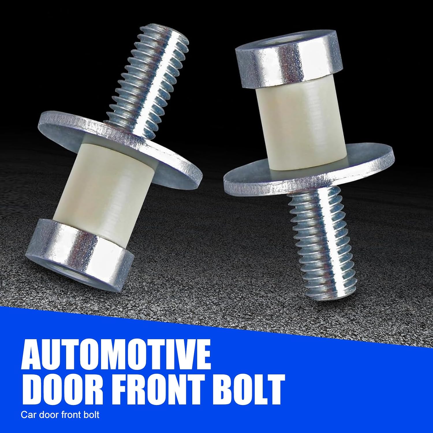 Pack-2 Car Front Door Lock Striker Kit, Stainless Steel Waterproof Anti-Rust Fastening Pin Accessories, Vehicle Door Lock Bolt Replacement, Universal for Most Cars Repair Accessories (Silver)