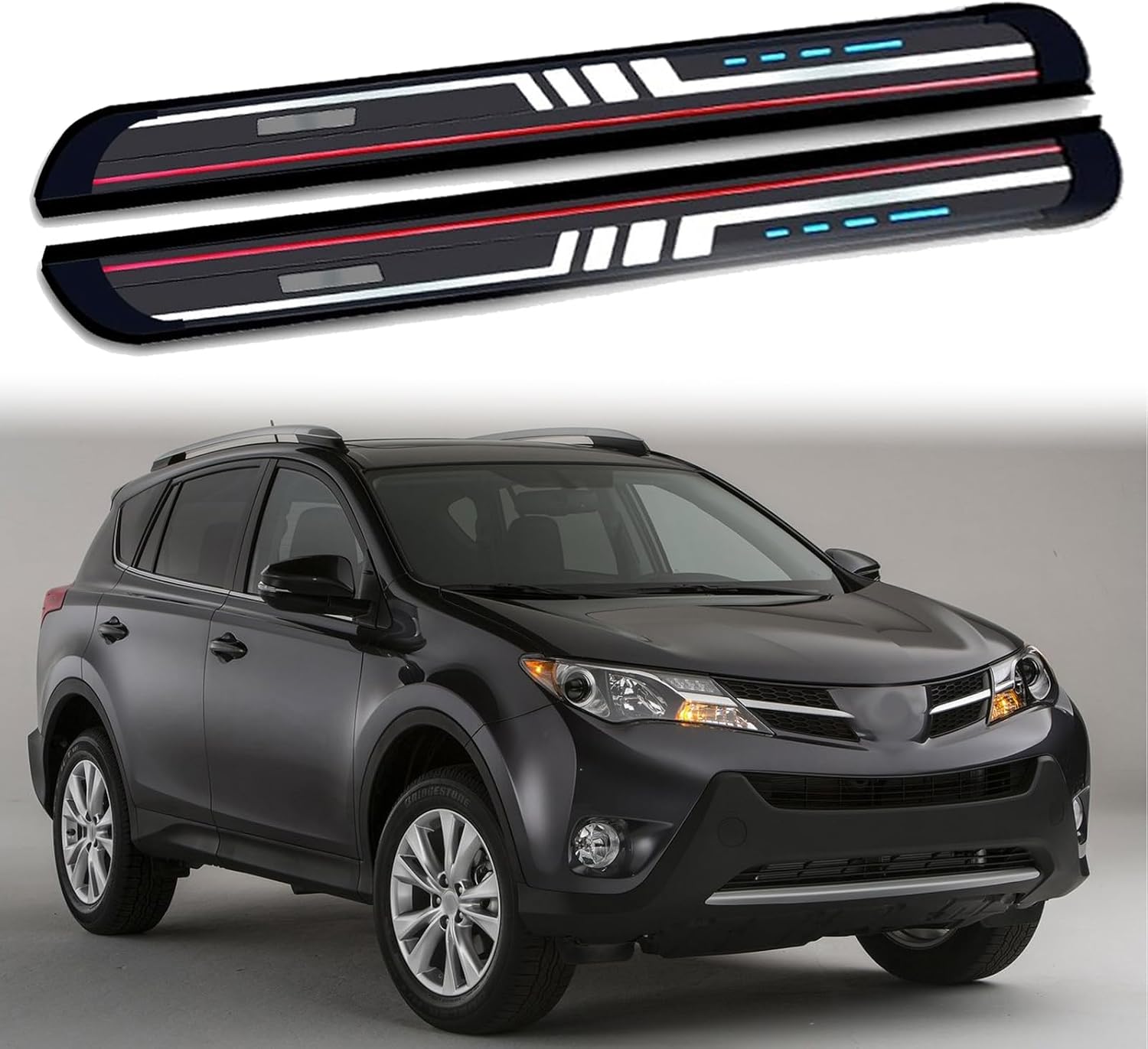 Side Steps Pedal Nerf Bars Fits for Toyota RAV4 RAV 4 RAV-4 2013-2018 2Pcs Running Boards
