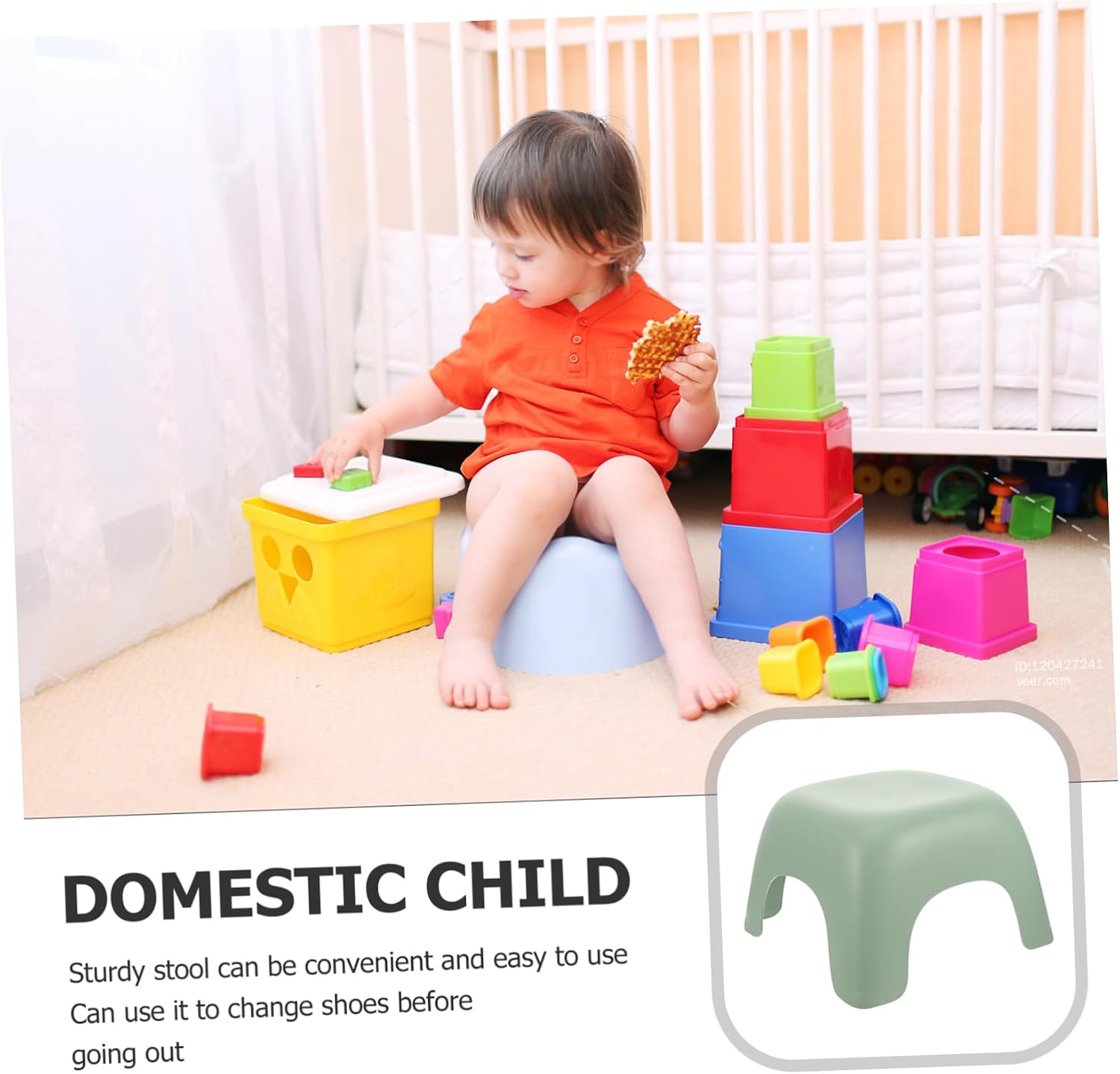 Heavy Duty Step Stool Slip Plastic Stool for Boys and Girls Adults Portable Home Bathroom Use