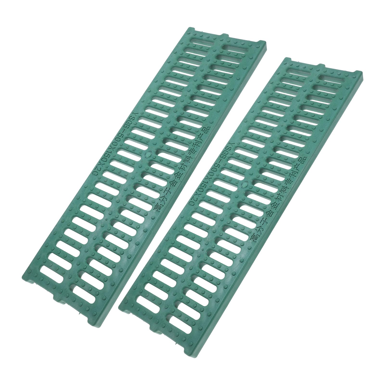 Zewnętrzne zielone osłony odpływowe z żywicy, 150 x 500 mm, wytrzymały plastikowy ruszt do chodzenia, podłóg, rozwiązań drenażowych do kuchni i tarasów, 2 szt