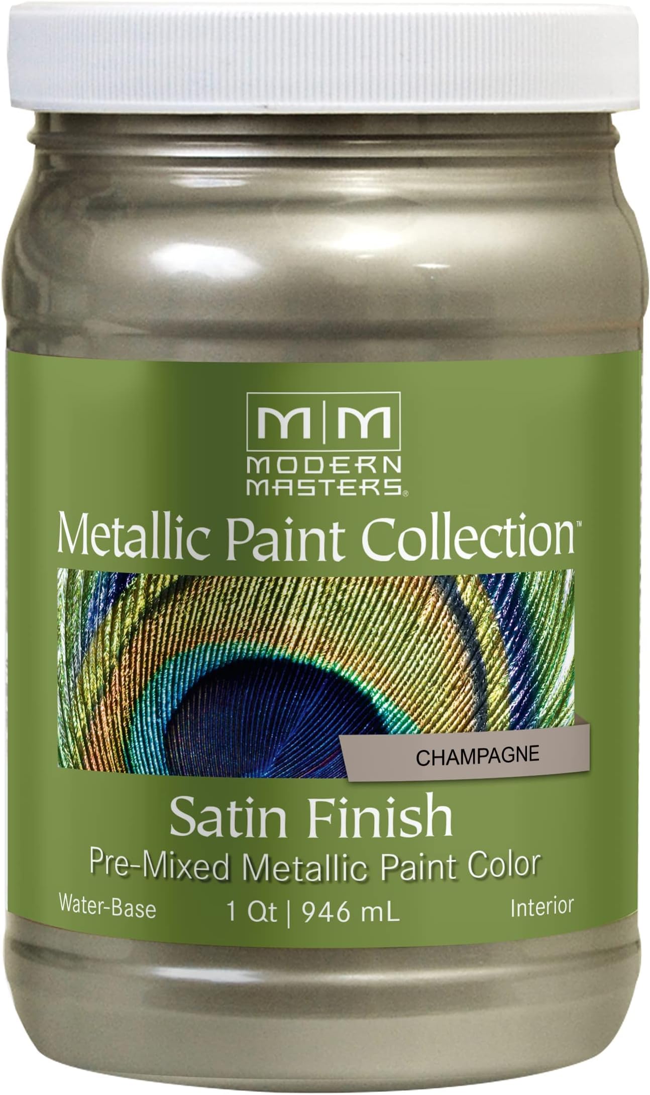 Rust-Oleum ME20632 Modern Masters Metallic Wall Paint for Interior & Exterior (Champange- 946 ml)