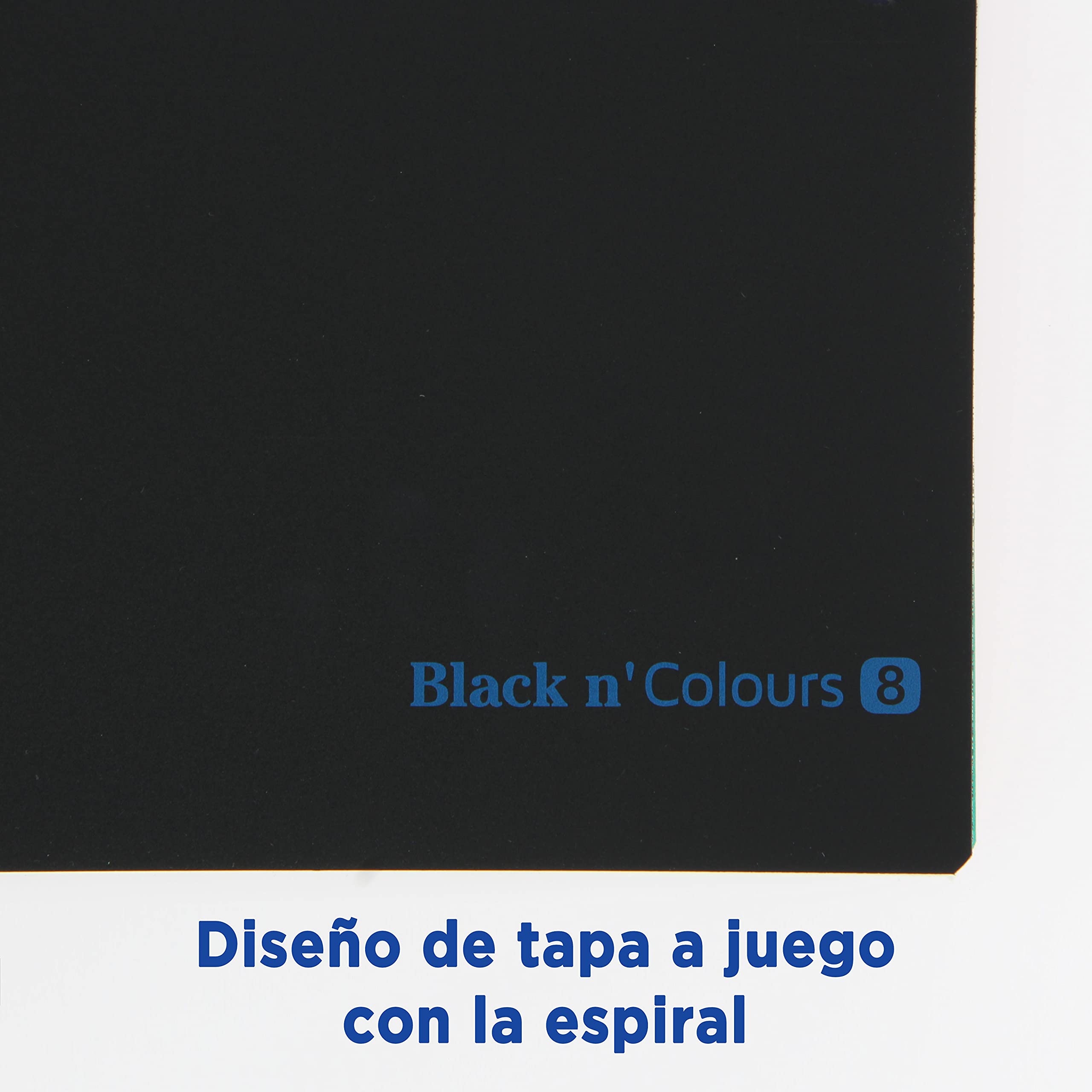 Confezione da 5 fogli Europeanbook-8 a spirale, copertina in plastica A4+, quadretti 5 x 5, blu