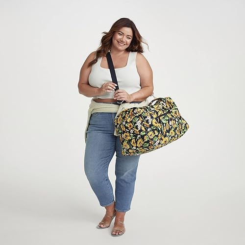 Vista 5 de Vera Bradley - Bolsa de viaje grande de algodón para mujer