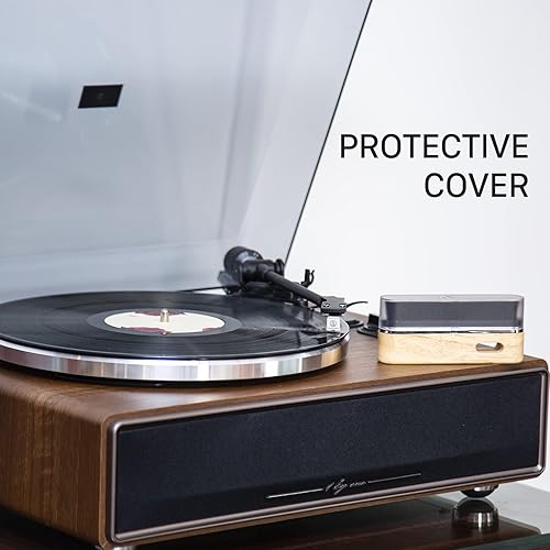 Miniatura 6 de 1 BY ONE Cepillo limpiador de discos de vinilo, cepillo de limpieza antiestático para LP, limpieza de discos con cepillo de terciopelo y fibra