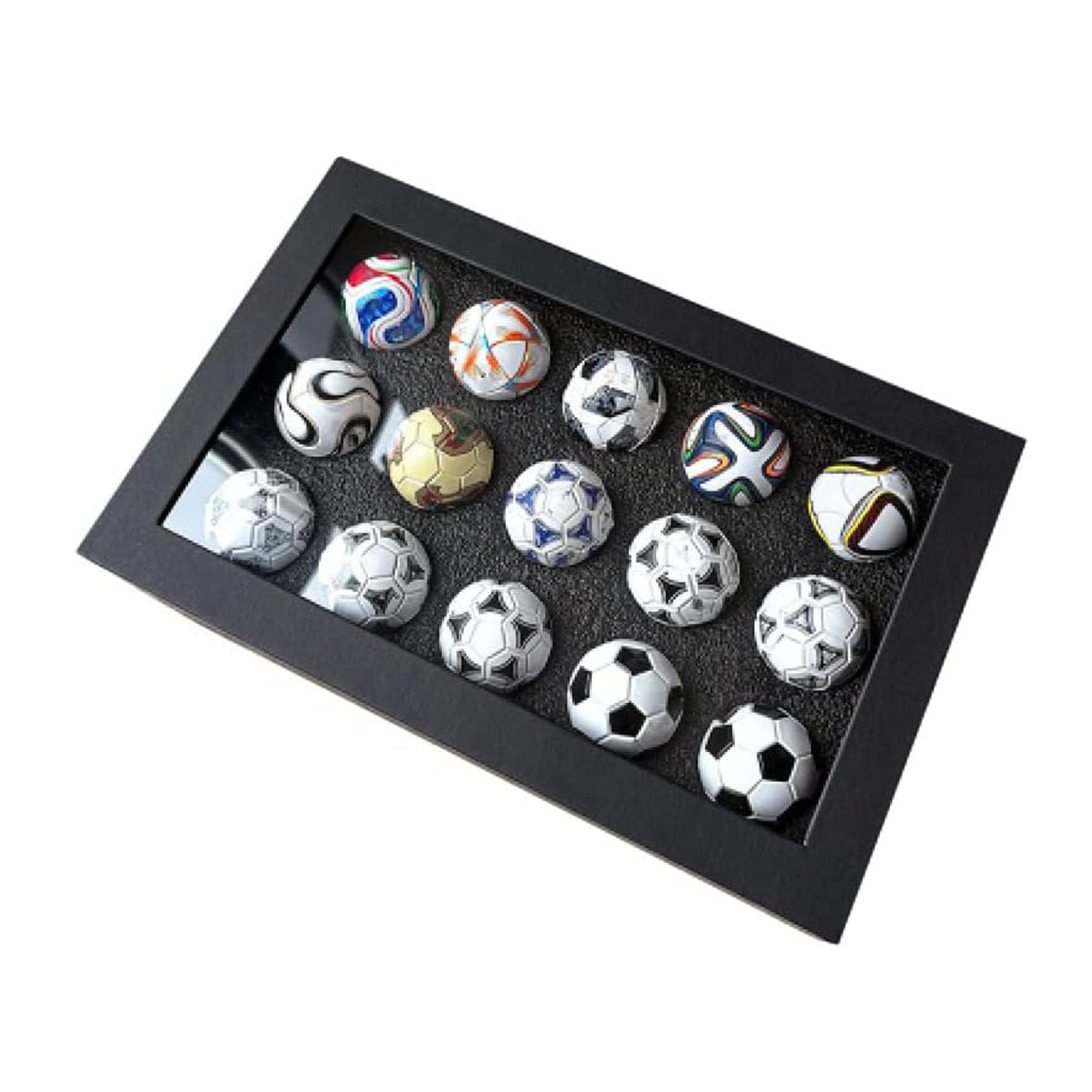 Genérico Colección de Mini Balones de Fútbol, ​​Colección de Balones de Fútbol Artesanales 1970-2026, Figuras, Réplicas de Torneos Coleccionables, Regalo Ideal para Aficionados al Fútbol