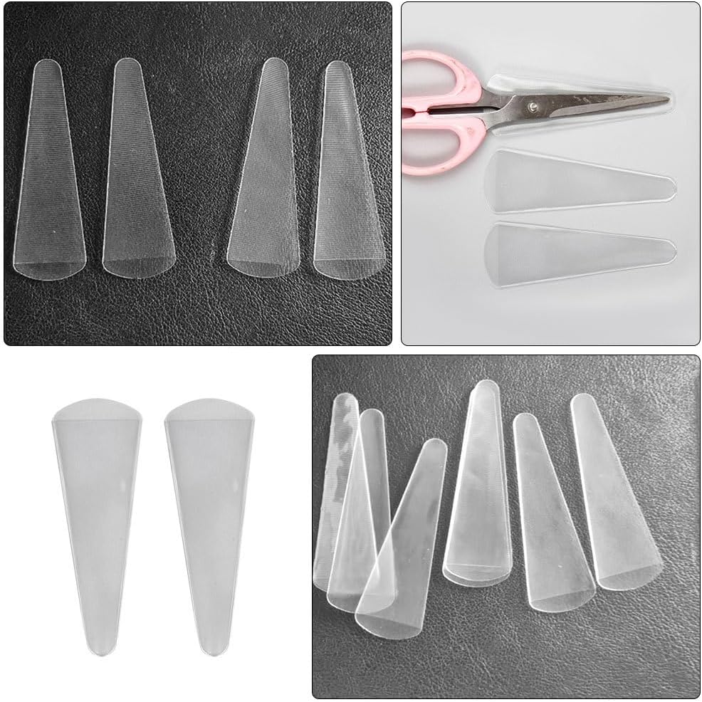 Reusable Protective Scissor Covers 4.13X1.37 Inch Transparent Pvc Sheaths for Safety Storage of Eyebrow Trimming Hair Cutting and Kitchen