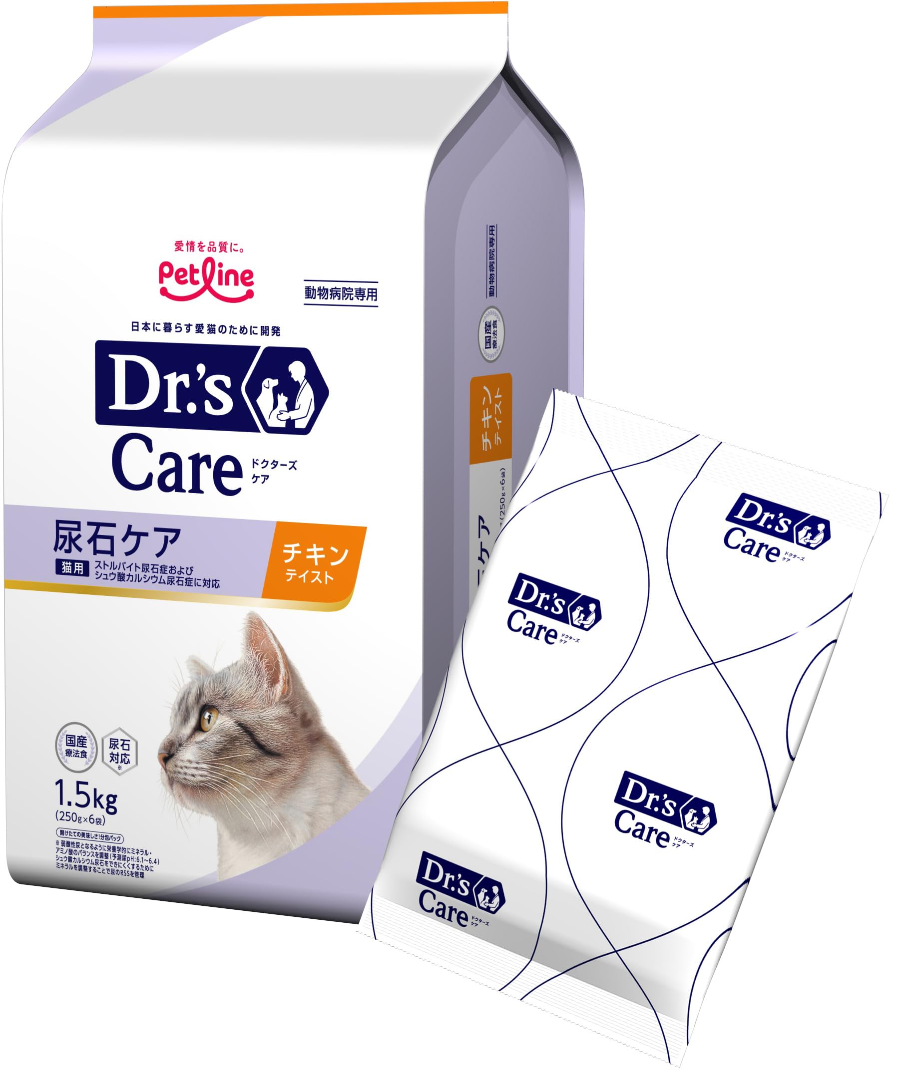 tom様　Dr's Care 猫用 尿石ケア チキンテイスト 1.5kg6袋 Amazon.co.jp: ドクターズケア 猫用尿石ケア チキンテイスト1.5kg