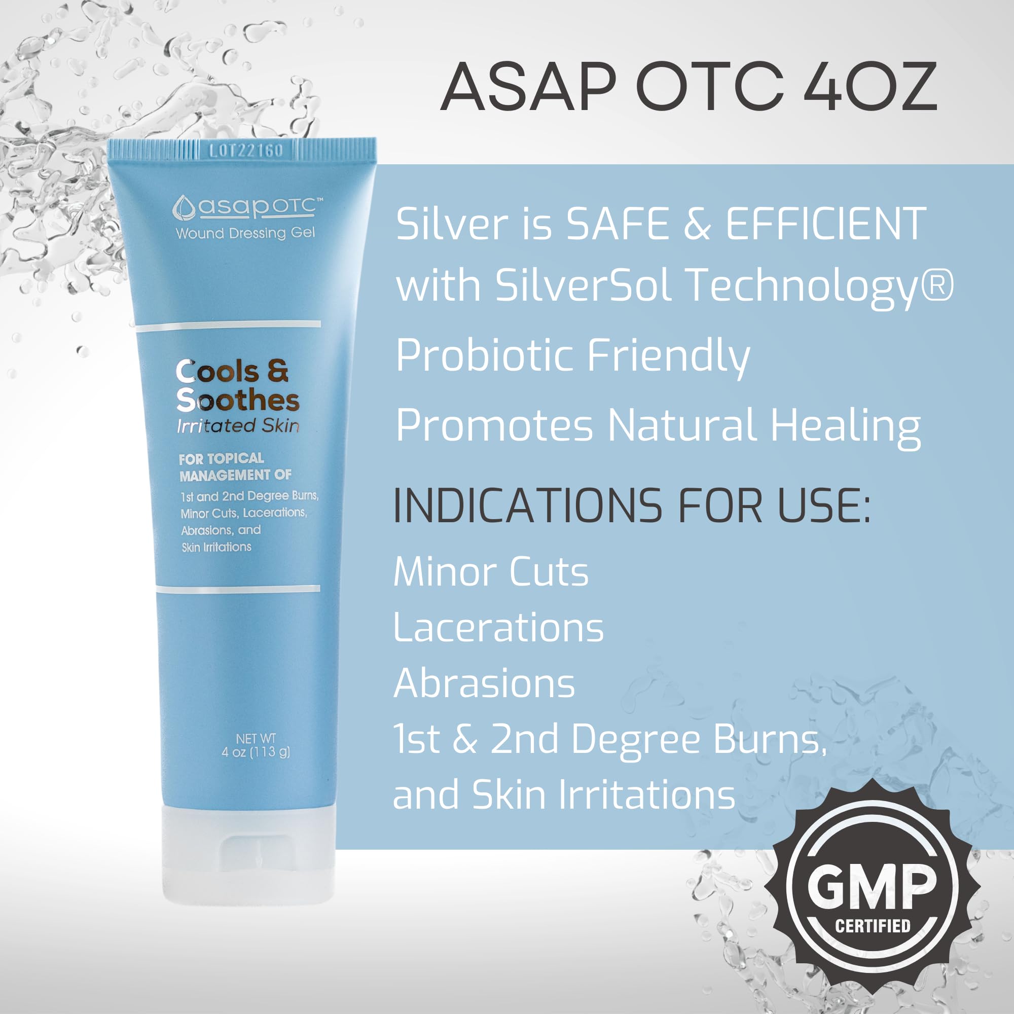 ASAP OTC Wound Dressing Gel by American Biotech Labs | SilverSol Ag₄O₄ 24 ppm Healing & Soothing Gel | 4 Oz — Amazon image 2