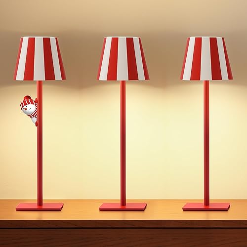 Vista 12 de UME Paquete de 3 lámparas de mesa inalámbricas, lámpara operada por batería - lámpara de mesa recargable impermeable portátil con 3 temperaturas