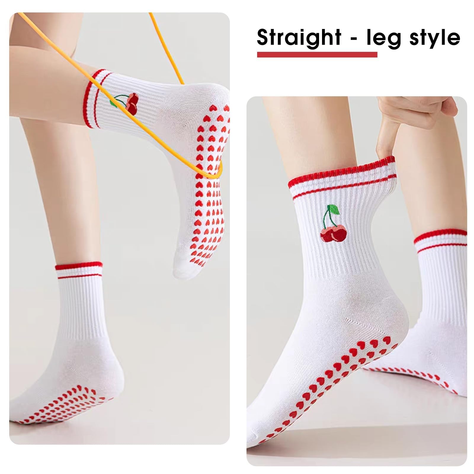 Pilates-Grip-Socken aus Baumwoll-Poly-Mischgewebe