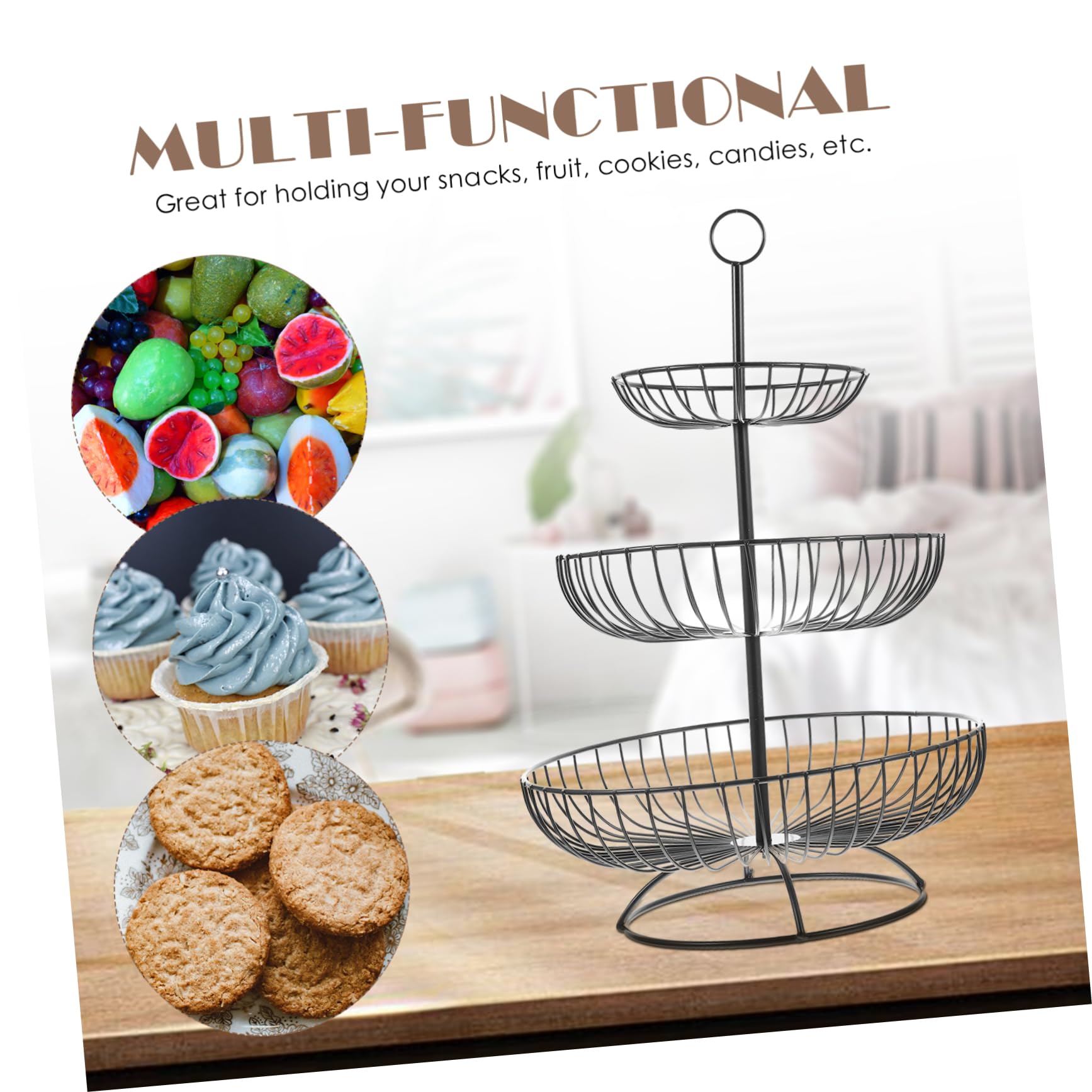 Amazon | BIUDECO 三鉄製フルーツトレイ 多デザートディスプレイ