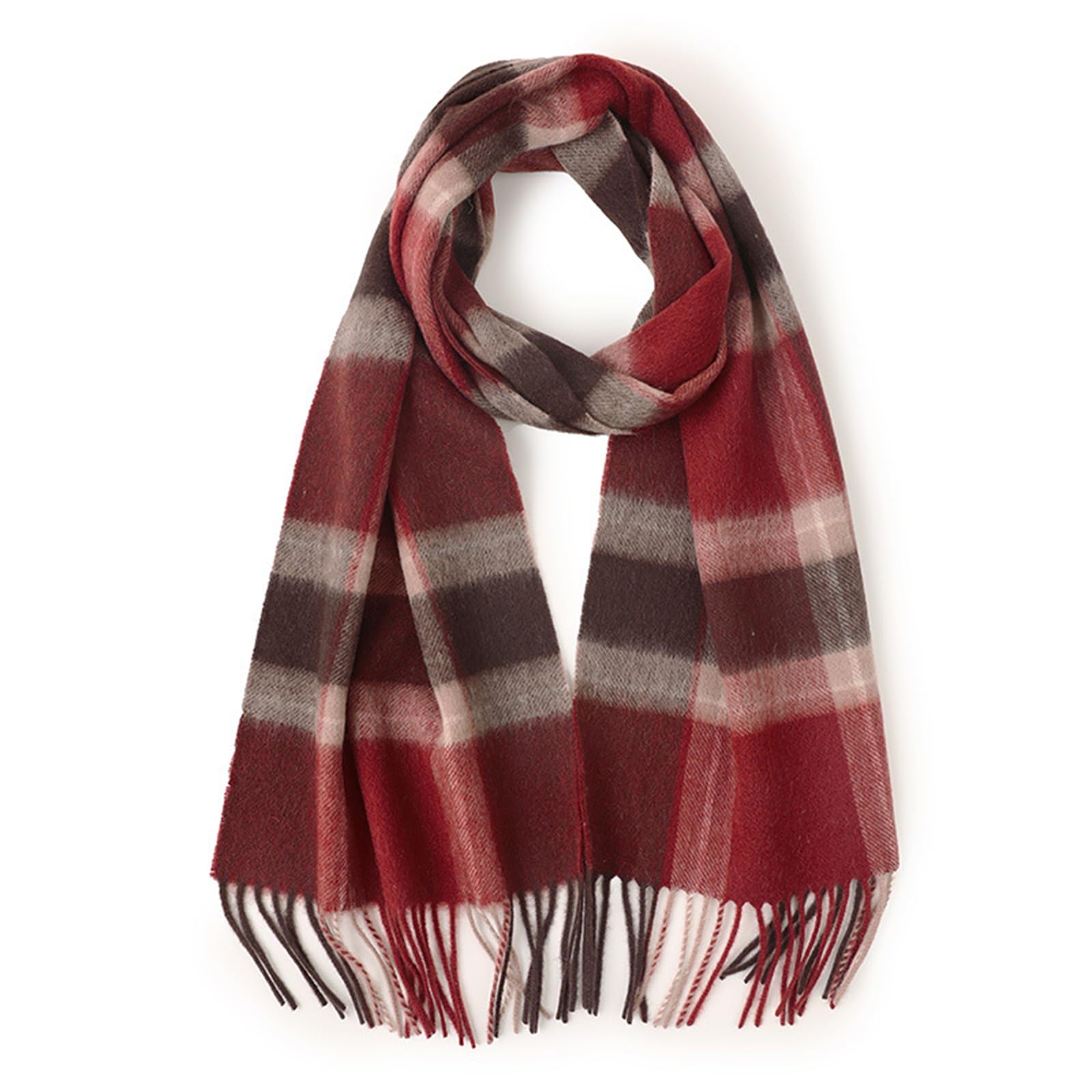 Sciarpa Sciarpa A Quadri In Lana Autunno E Inverno 30*170Cm-M-30*170 Cm
