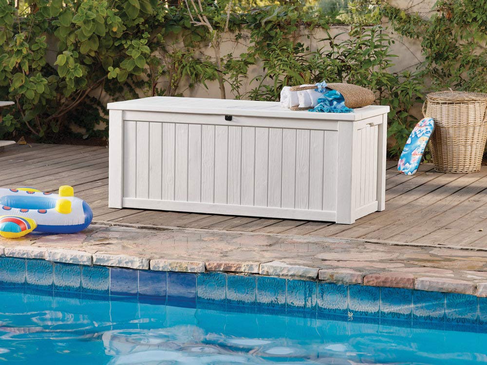 Keter Rockwood Bianco Baule in resina