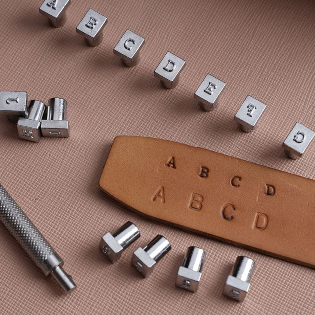 ARTIBETTER Leather Craft Alphabet Stamping Tool Letter Stamp Punch Tool for Leather