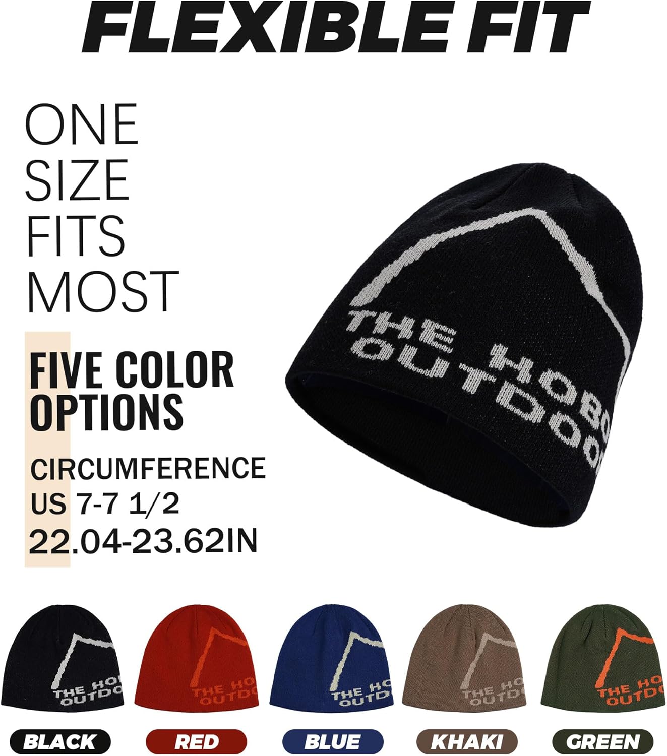 CLAPE Y2K Graphic Beanie Hat for Men, Winter Windproof Warm Outdoor Hunting Ski Knitted Hat Cuff Skull Cap for Cold Weather - Image 7