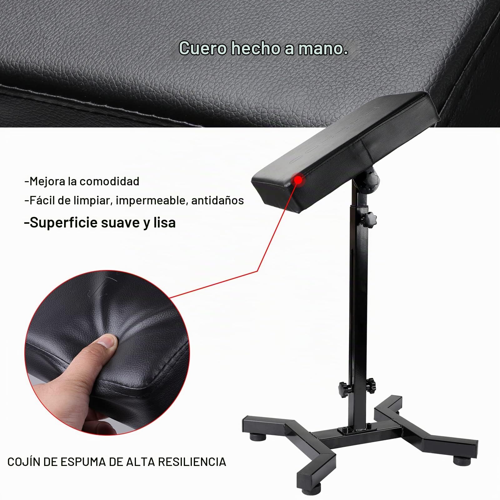 Solong Tattoo Soporte Profesional para Reposabrazos, Ajustable y Estable, Ideal para Artistas del Tatuaje.