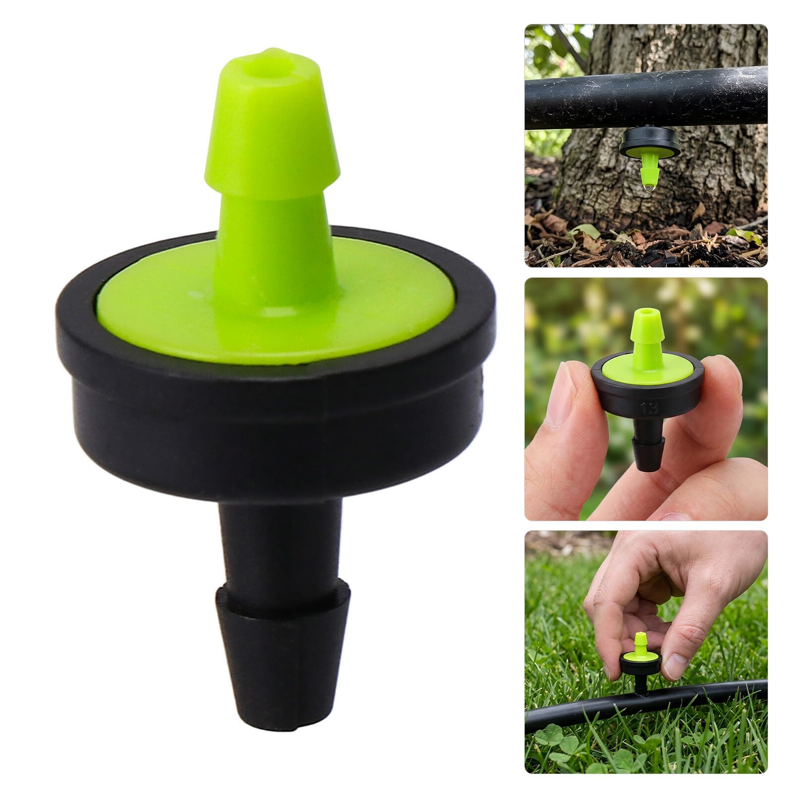 Toddmomy 200 Pezzi Gocciolatore e Flusso a Compensazione di Pressione in Plastica Nera Collegatori da 5,5 Mm per Irrigazione Serra Idroponici per e Cetrioli