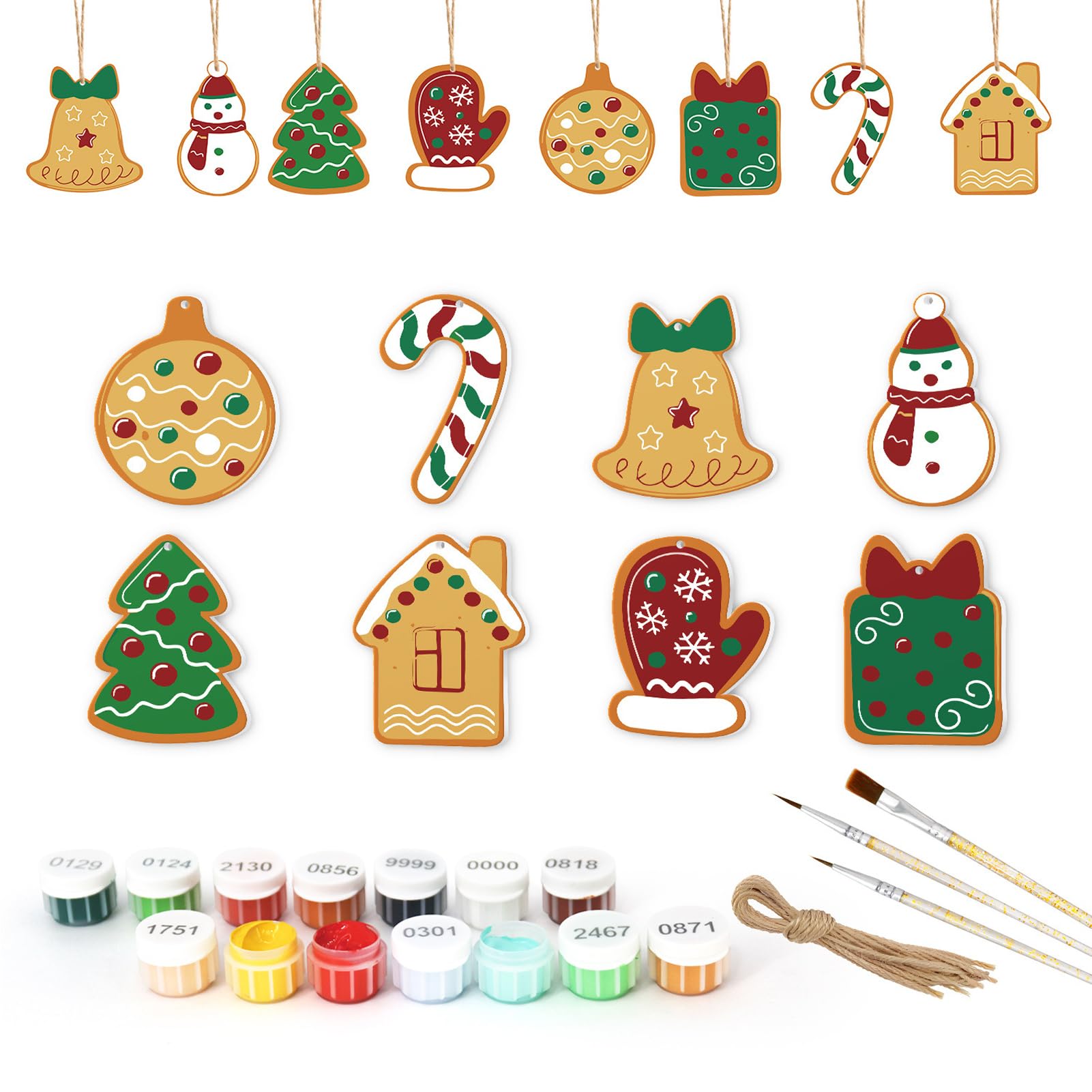 Peinture par numéros de Noël pour Sapin : activité créative d'hiver en famille