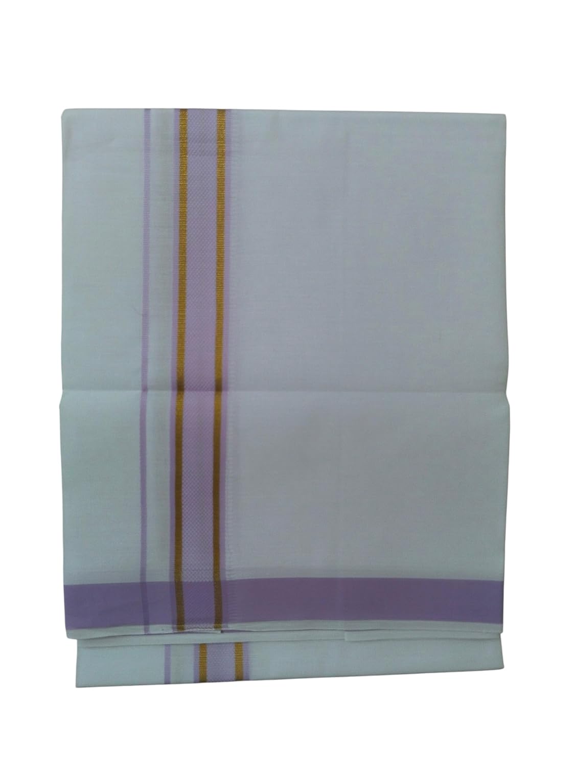 SRI RAAJAM TEXTILES Traditional Mens Pure Cotton Kerala Dhoti, Pure White Colour with Gold Jari Border Design, 2.00 Metres... - Review, Price and Buying Guide