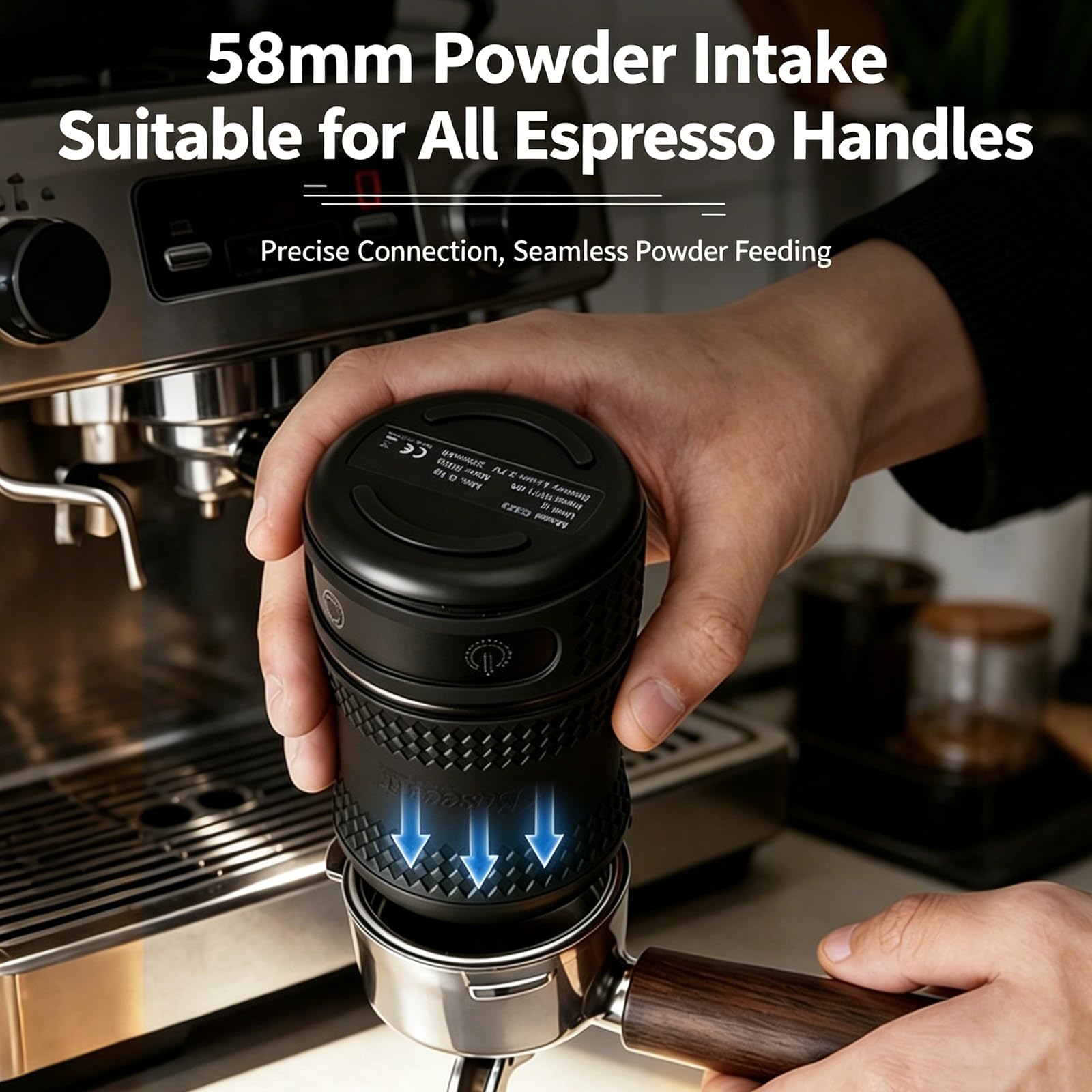 Taza dosificadora de café con báscula, báscula dosificadora digital de granos de expreso, diseño magnético desmontable, pantalla LED para uso doméstico y comercial