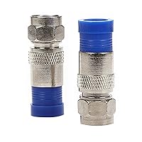 Vista 2 de RG6 - Adaptador coaxial de compresión tipo F para antena recta, paquete de 20