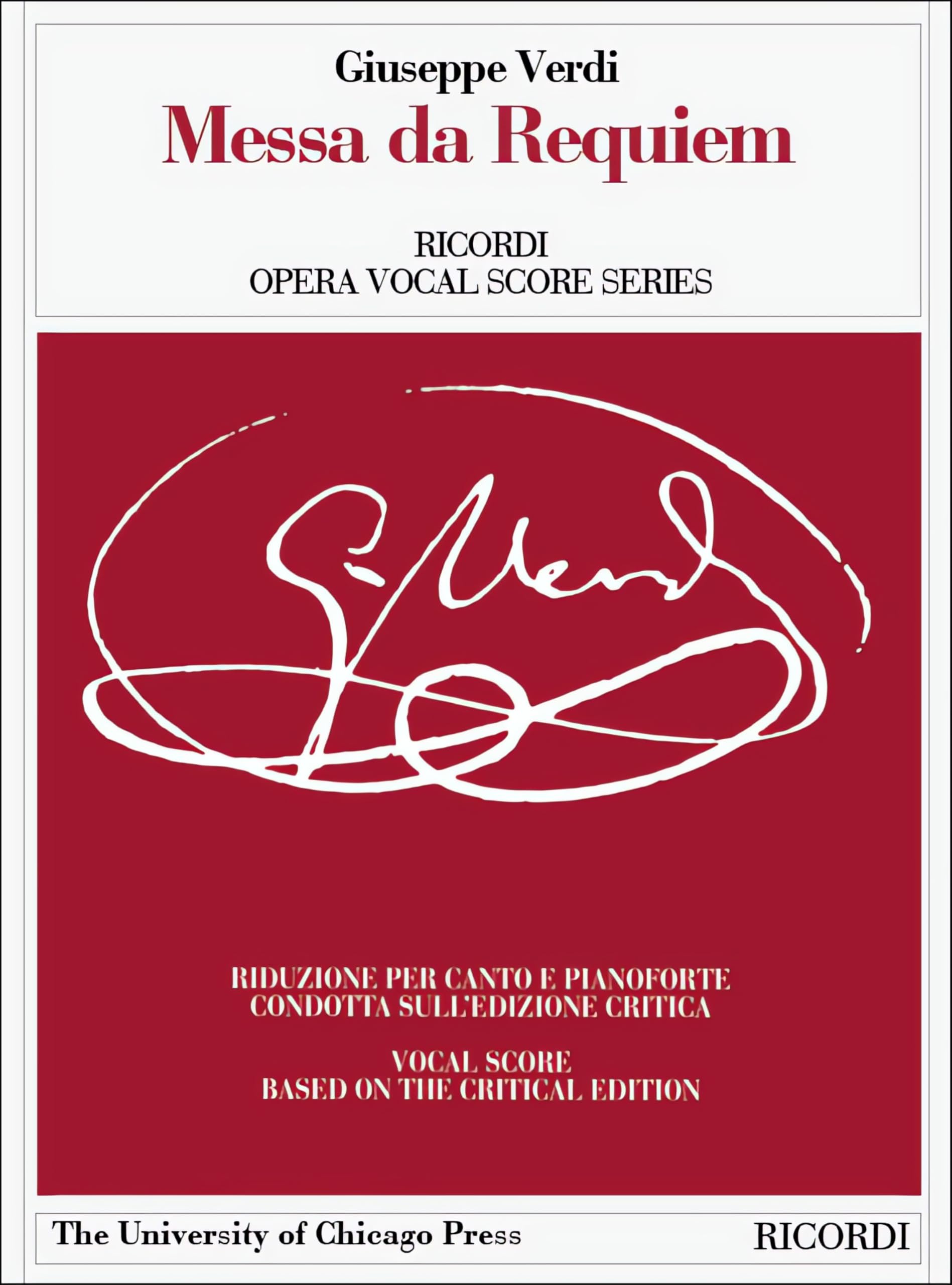 Messa da requiem per l'anniversario della morte di Manzoni, 22 maggio 1874. Riduzione per canto e pianoforte (prefazione in italiano e inglese)