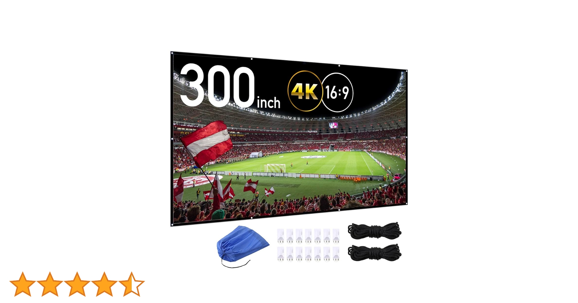 Amazon | UPstore プロジェクタースクリーン 300インチ キャンバス生地