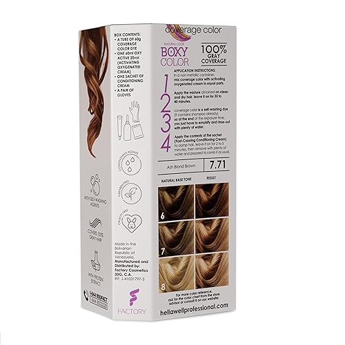 Miniatura 2 de BOXY COLOR Kit de coloración profesional, tinte permanente para el cabello en crema con proteína vegetal para obtener cabello con un color intenso