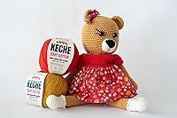 Vista 4 de Keche Hilo de algodón, 60% algodón, 40% hilo acrílico, hilo de algodón suave para crochet y tejer, hilo amigurumi, 1 madeja/bola, 1.76 onzas (50g)