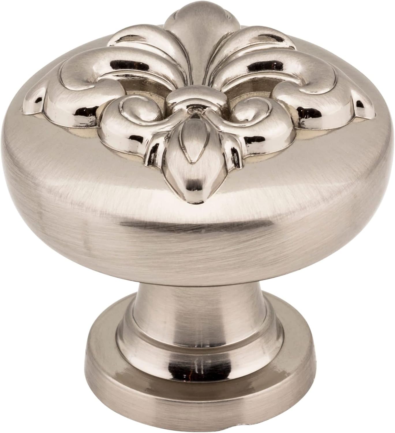 Jeffrey Alexander 218SN Lafayette Raised Fleurdelis Knob, Nickel
