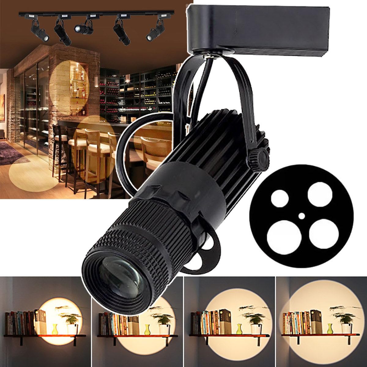 Projecteur LED Pinspot, projecteur LED 10 W/15 W/20 W, éclairage de scène à LED, projecteur Zoom, pour théâtre, scène, karaoké, Bar, Restaurant, café, éclairage d'arrière-Plan,20W-3000K