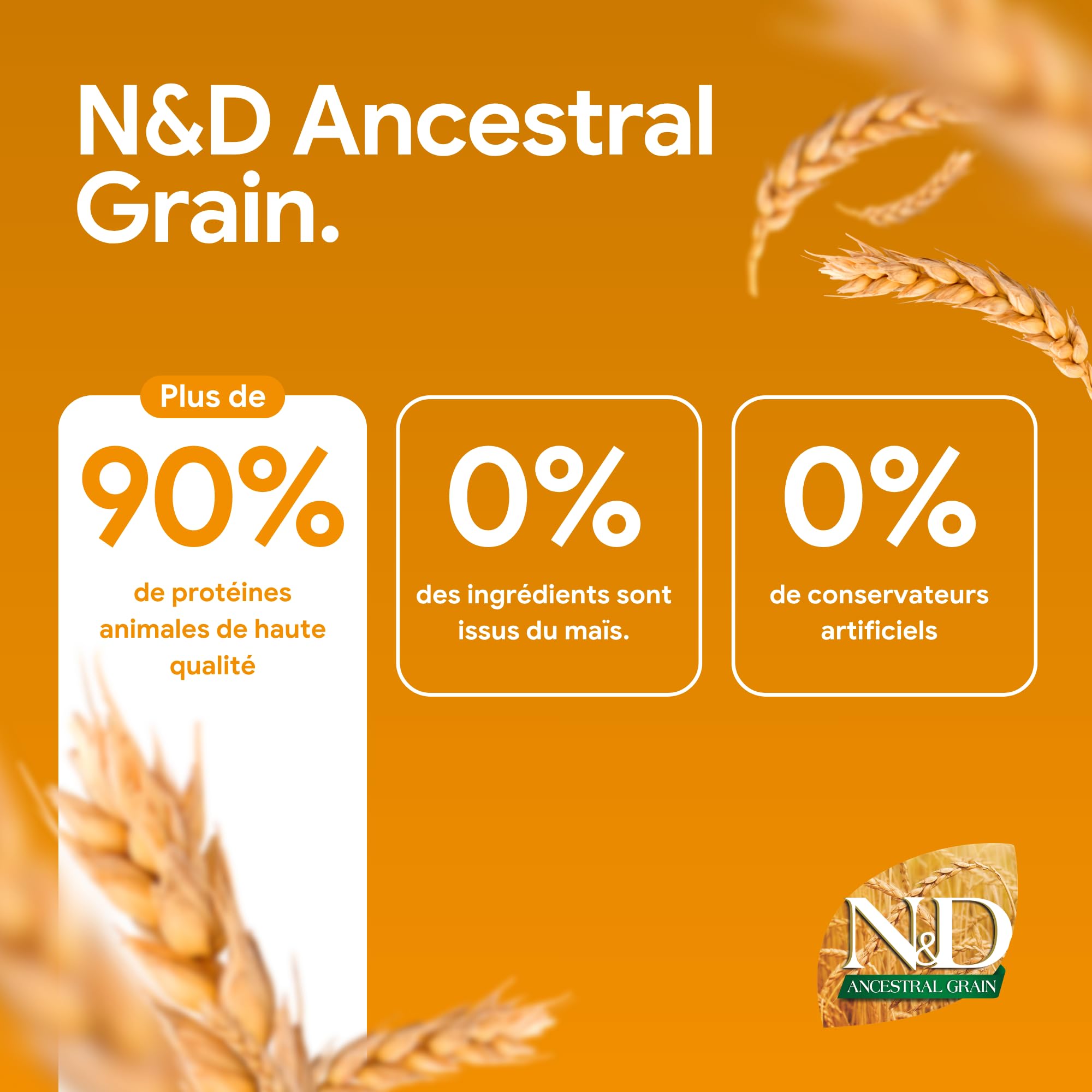 N&D Ancestral Grain Selection pour Chien Adulte Moyennes & Grandes Races 15kg