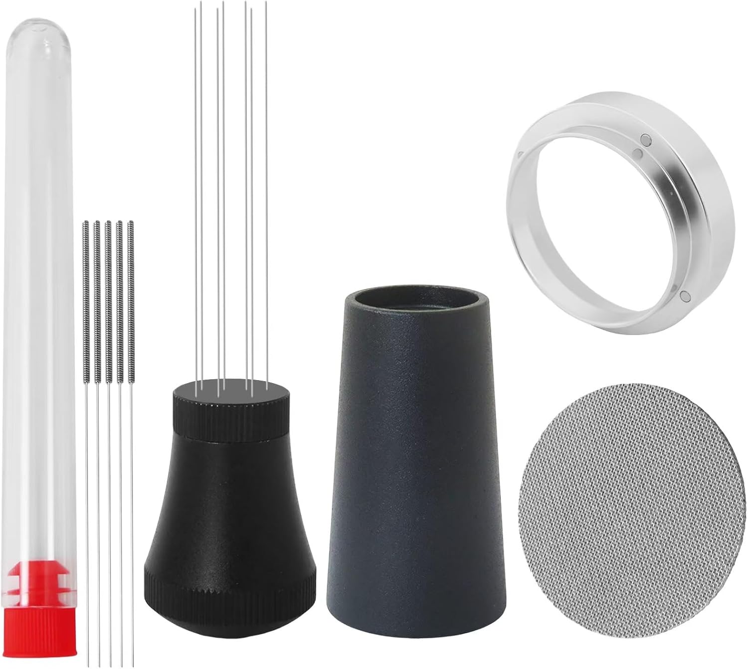 Premium 2026 New (51mm) 3-in-1 Espresso Accessories Fit for 51mm Portafilter Tool Parts, Espresso Coffee Machine Accessories Includes Stirrer Distribution Tool + Dosing Funnel + Puck Screen