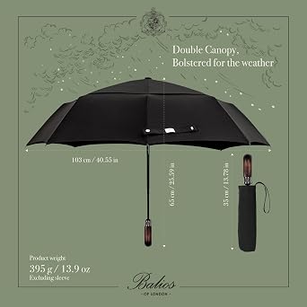 Balios Folding Umbrella Black