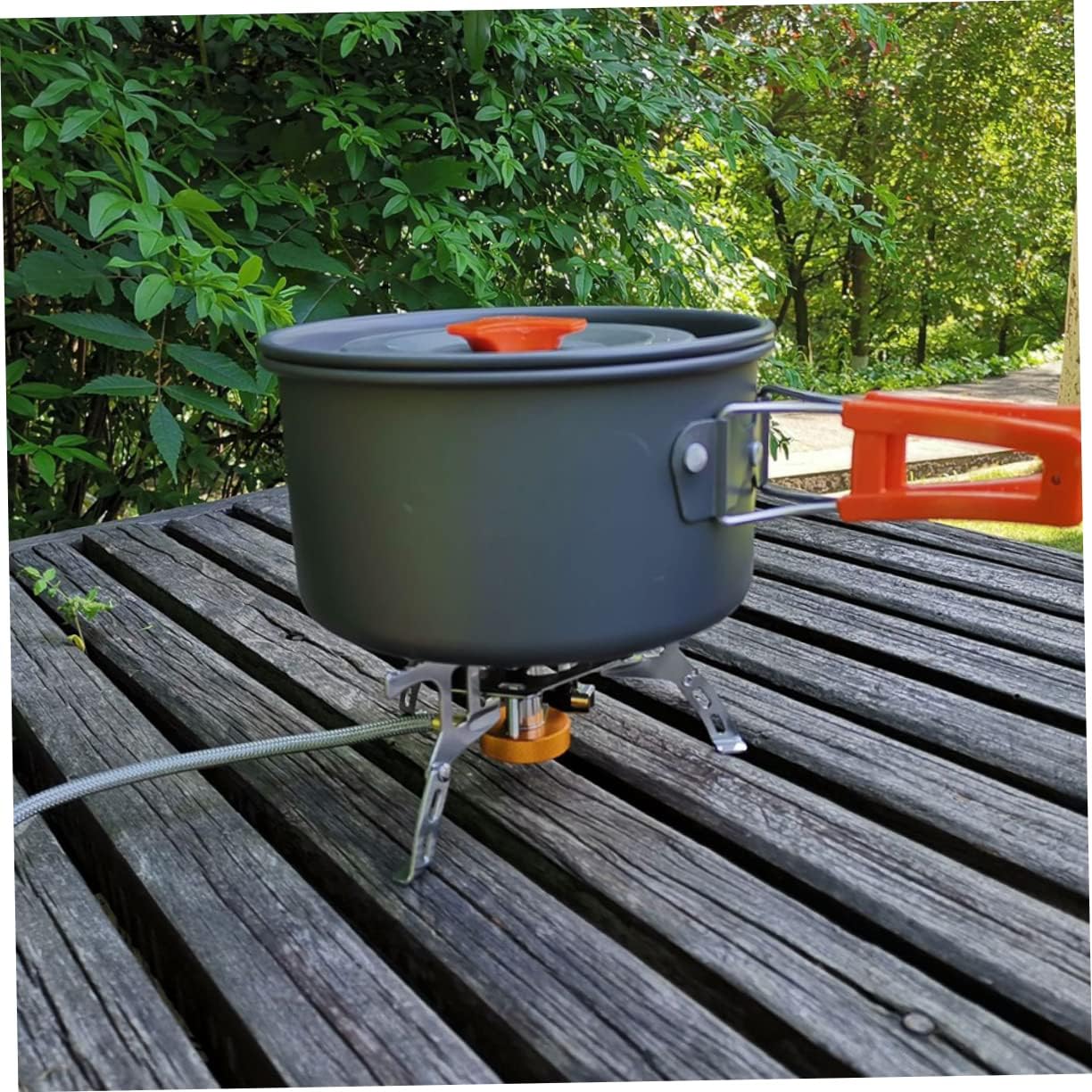 Camping Cookware Set Aluminum Alloy Pots and Kettle Lightweight Outdoor Cooking Kit for People for Hiking Backpacking and Family Camping Trips