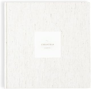 Promptly Journals, Our Christmas Memories: A Family Traditions Keepsake (Oatmeal, White, Linen) | 30-Year Christmas Journal | Traditions Christmas Journal | Family Gifts