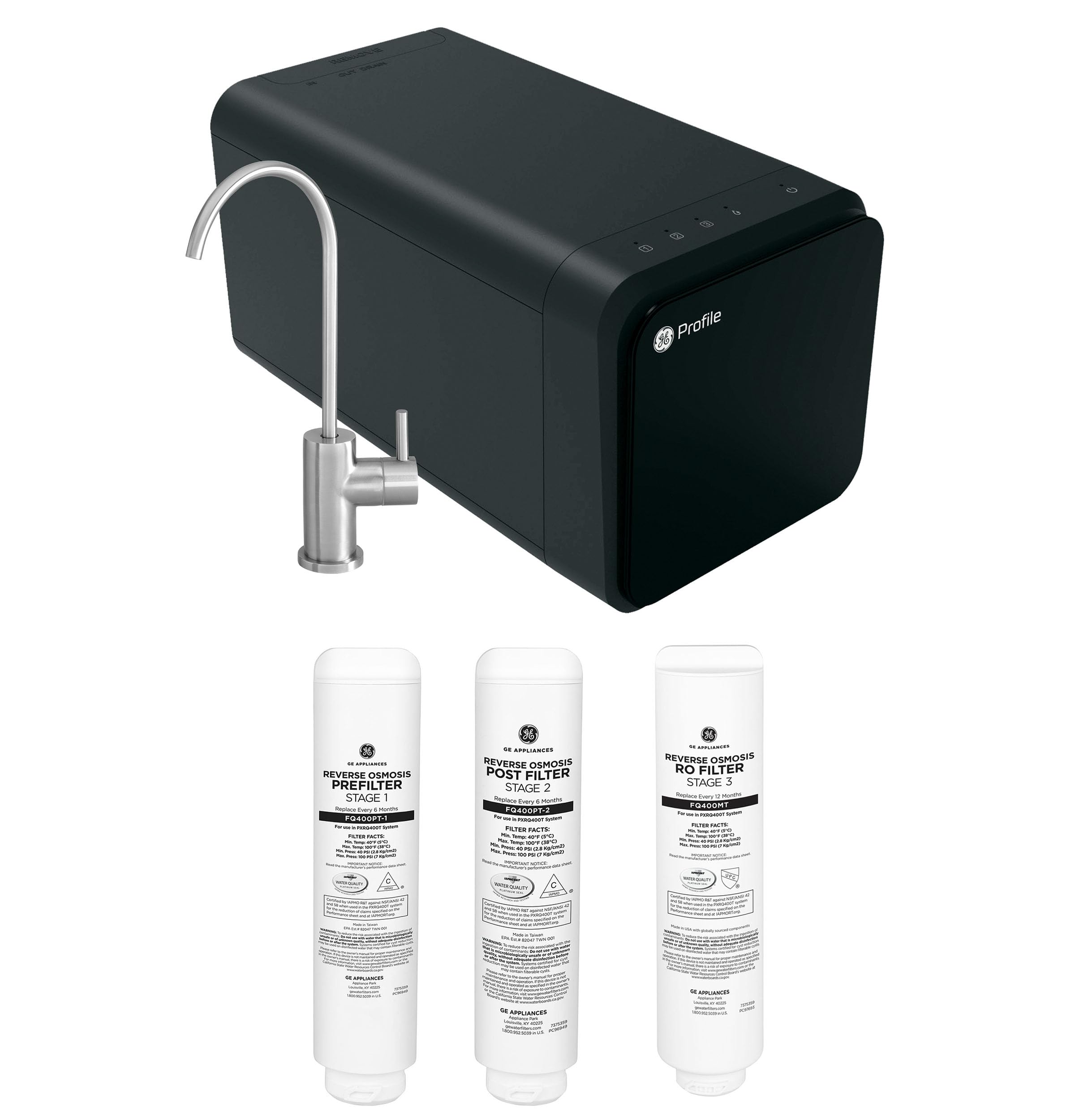 GE Profile Tankless Reverse Osmosis Under Sink Water Filtration System