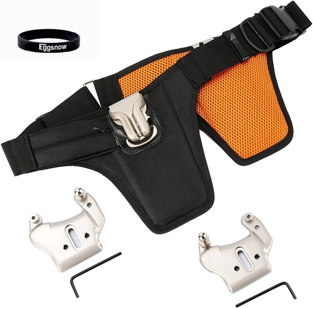 Eggsnow Camera Waist Holster Camera Belt Plate for DSRL/SLR/ Film Cameras (Dual System)