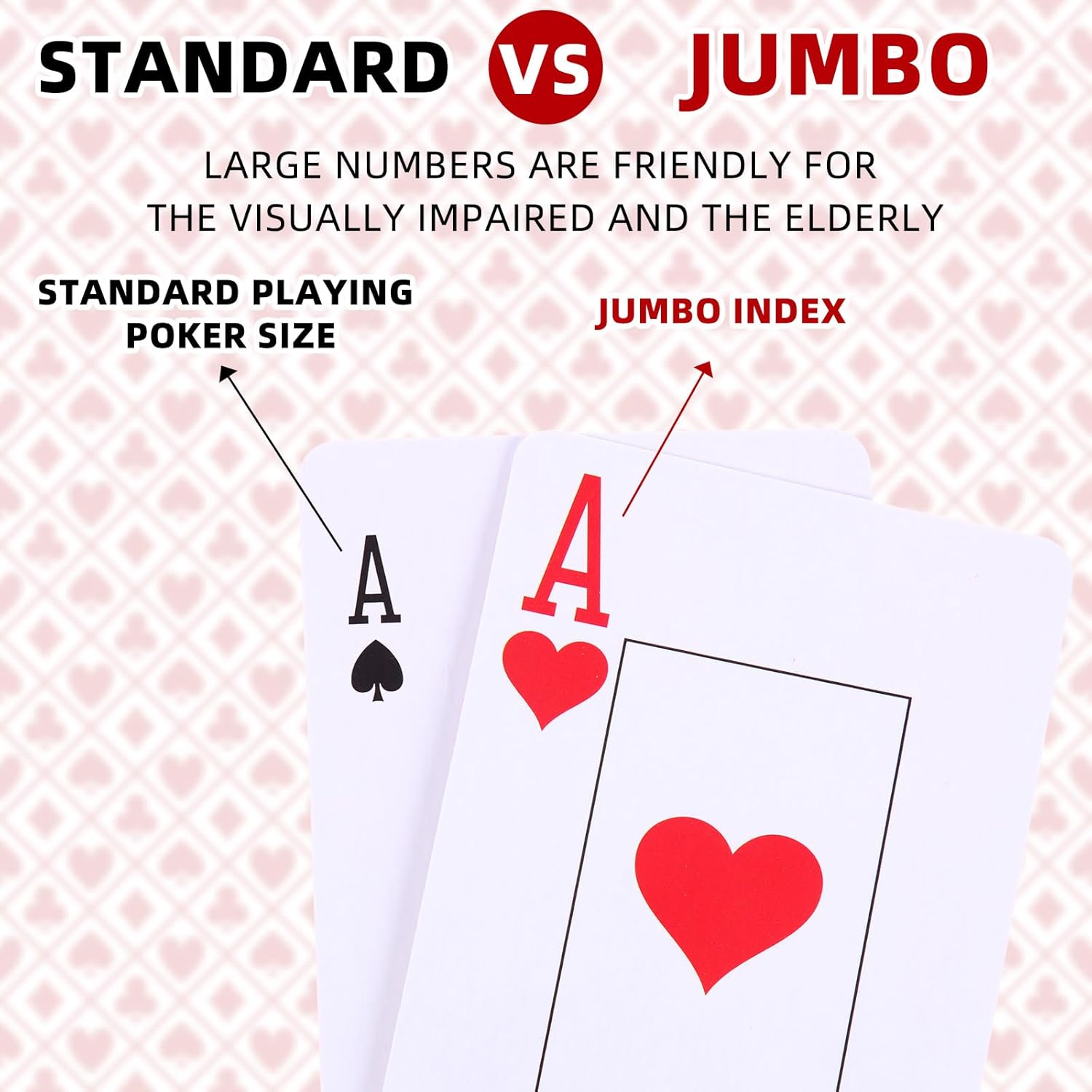 Zubebe 48 Pack Playing Cards Bulk Deck of Cards Jumbo Index Red and Black Standard Poker Size Travel Playing Item for Activities Party Supplies Games Novelty Gift