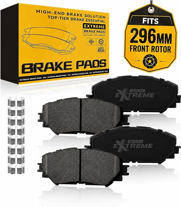 Pastilhas de freio dianteiras de cerâmica de carbono TOVASTY D1211 para Toyota RAV4 e outros modelos – Jogo com 4 unidades