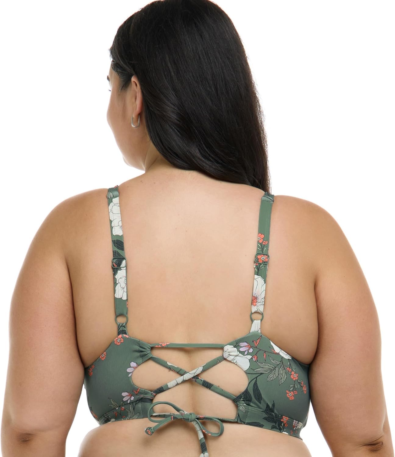 Body Glove Women's Amore Plus Bikini Top Swimsuit with Adjustable Tie Back Detail, Available in Sizes 1x,2X,3X